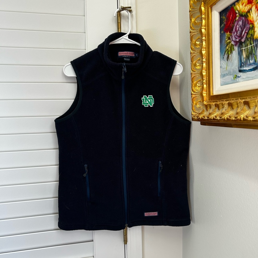 Vineyard Vines University of North Dakota Navy Fleece Vest